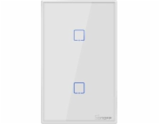 Sonoff T2US2C - 2-gangový Wi-Fi chytrý nástěnný vypínač US - bílý