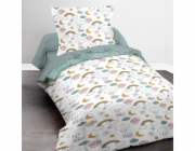 TODAY DZIS Kids First 1.15 Sada dětského povlečení - 1 osoba - Povlak na přikrývku 140 x 200 a 1 povlak na polštář 63 x 63 cm - Bílý potisk