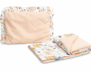 SET KOČÁRKU Sensillo VELVET S FRILL PEACH PIKNIK