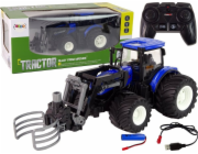 Dálkově ovládaný traktor LeanToys s Grabber Blue