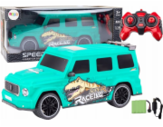 LeanToys RC auto na dálkové ovládání s dinosaurem v měřítku 1:10 zelené