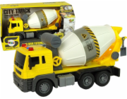 LeanToys míchačka na beton Žlutá rotující hruška Zvukové světlo 1:16