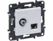 Legrand Anténní zásuvka Legrand Niloe Step 863177 typ F + RJ45 koncová kat. 6 UTP bílá