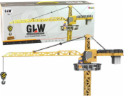 LeanToys Stavební jeřáb 95 cm Žluté LEAN Toys