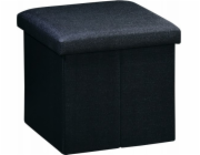 Kesper Pouf s úložným prostorem, plátěný vzhled, 38 x 38 cm