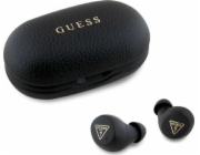 Bluetooth sluchátka Guess Guess GUTWSPGTSPSK TWS + dokovací stanice černá/černá Grained Classic Logo