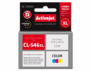 Activejet AC-546NX Tiskový inkoust pro Canon, náhrada Canon CL-546XL; Supreme; 15 ml; barevný, azurový, purpurový, žlutý