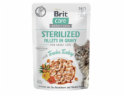 BRIT Care Cat Sterilized Tender Turkey Pouch - mokré krmivo pro kočky - 85 g