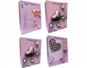 JU-PITER Hearts dárková taška 9849C 18x23x10cm p12, cena za 1 ks.