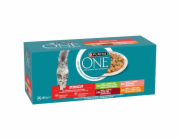 PURINA One Sterilcat Beef, salmon, chicken, turkey - mokré krmivo pro kočky - 40x85g