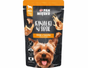 PAN MIESKO Kousky v omáčce Krůtí s kachnou - velmi chutná smetana pro psy - 150g