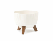 Květináč Lamela Roma 956-74, plast, O 24 cm, krém