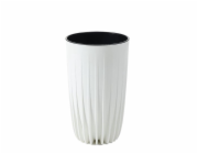 Květináč Lamela Mira Tall 982-05, plastový, O 25cm, bílý