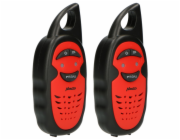 Alecto Walkie Talkie 2er Set für Kinder, 3 km Reichw., Schwarz/Ro