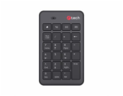 C-TECH Numerická kávesnice KBN-02WS, 23 kláves, Bezdrátová, Černá