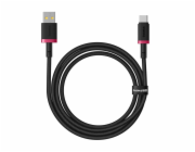 Baseus Dura Rychlonabíjecí kabel USB typu A na typ C 60 W 1 m černý, Červená