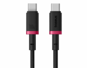 Baseus Dura Kabel pro rychlé nabíjení z typu C na typ C 100 W 2 m černý, Červená