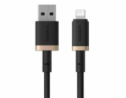 Rychlonabíjecí kabel Baseus Dura USB/Lightning 1m 2.4A černo zlatý