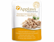 APPLAWS Chicken Breast with Beef in Jelly - mokré krmivo pro kočky - 70g