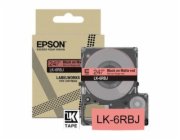Epson LabelWorks LK-6RBJ - Černá na matné červené - Role (2,4 cm x 8 m) 1 kazeta/y závěsný box - pásková kazeta - pro LabelWorks LW-C610