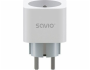Savio Chytrá Wi-Fi zásuvka 16A Měření energie, Multipack 3 ks, AS-01, Bílá
