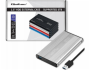Qoltec Bydlení | HDD SSD 2,5" SATA3 | USB 3.0 | Stříbrný