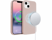 CRONG Barevný magnetický kryt iPhone 14 / iPhone 13 MagSafe pískově růžový