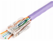 Digitus Průchozí zástrčka RJ45 (8P8C), kat. 6, nestíněná, AWG 26-24, balení 100 ks.