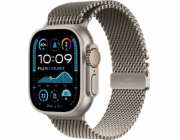 Apple Watch Ultra 2 GPS + Cellular, 49mm pouzdro z přírodního titanu s milánským náramkem z přírodního titanu M