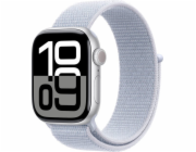 Apple Watch GPS Series 10, 46mm stříbrné hliníkové pouzdro se sportovním páskem Blue Cloud