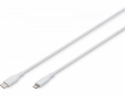 Digitus Silikonový napájecí kabel USB-C – Lightning, USB 2.0 60W, MFI Certified, 2m bílý