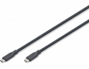 Digitus Silikonový propojovací kabel USB-C – USB-C, USB 4 Gen3 40G 8K 240W, 1m černý