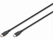 Digitus Silikonový napájecí kabel USB-C – USB-C, USB 2.0 60W, 1m černý