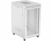 Lanberg 19palcová 27U 800x1000 stojací racková skříň perforované dveře LCD šedá (ploché balení)