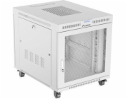 Lanberg 19palcová 15U 800x1000 stojací racková skříň perforované dveře LCD šedá (ploché balení)