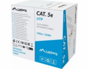 Lanberg LAN kabel UTP cat.5E 100M Wire CU grey fluke prošel