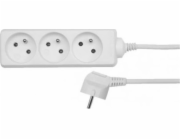 AWTools domácí prodlužovací kabel bílý 4 zásuvky 5,0m s uzemněním (AW24627)