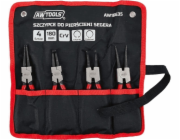 AWTools kleště na pojistné kroužky 180 4dílné pouzdro (AW16635)
