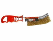 AWTools mosazný drátěný kartáč s plastovou rukojetí (AW30520)