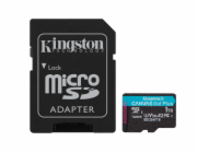 Kingston MicroSDXC karta 1TB Canvas Go! Plus, R:200/W:160MB/s, Class 10, UHS-I, U3, V30, A2 + Adaptér