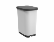 ROTHO Ribo White - odpadkový koš s pedálem – 35l