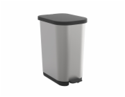 ROTHO Ribo Silver - odpadkový koš s pedálem – 35l