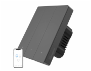Chytrý WiFi nástěnný spínač SONOFF M5-3C-80 (3kanálový, pro rám, grafitový)