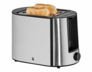 WMF Bueno Pro topinkovač, 870 W, 6 úrovní opekání, odnímatelná přihrádka na dorbky, nerez / černá