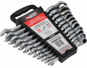 AWTOOLS RAČŇOVÉ OTEVŘENÉ KLÍČE, SPOJENÉ, SADA 12 ks. 8-19 mm