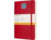 Moleskine Notes MOLESKINE Classic L (13x21 cm), linkované, měkká vazba, šarlatově červená, 400 stran, červená