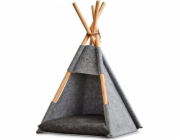 Stan Zeller Teepee Cat, plsť/dřevo, šedá