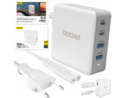 Dudao Charger Rychlá GaN 100W síťová nabíječka 2 x USB-C / 2 x USB Dudao A100EU – bílá