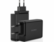 Choetech Charger Choetech GaN Charger 140W 4 porty (2x USB C, 2x USB) Černá (PD6005)