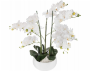 Atmosphera Umělá rostlina ORCHIDEJE, bílý květináč, 65 cm